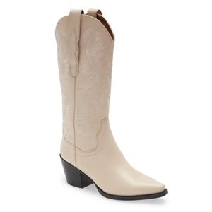 Jeffrey Campbell Cream Western Boots